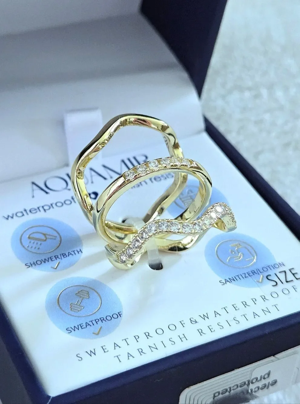 Aquamir Waterproof Triple3️⃣ Ring💍 Set - NIB